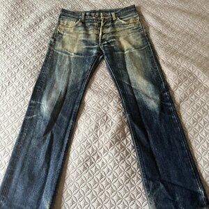 Iron Heart IH 634s - 21oz Distressed Denim Jeans - Straight Leg - 32x31.5